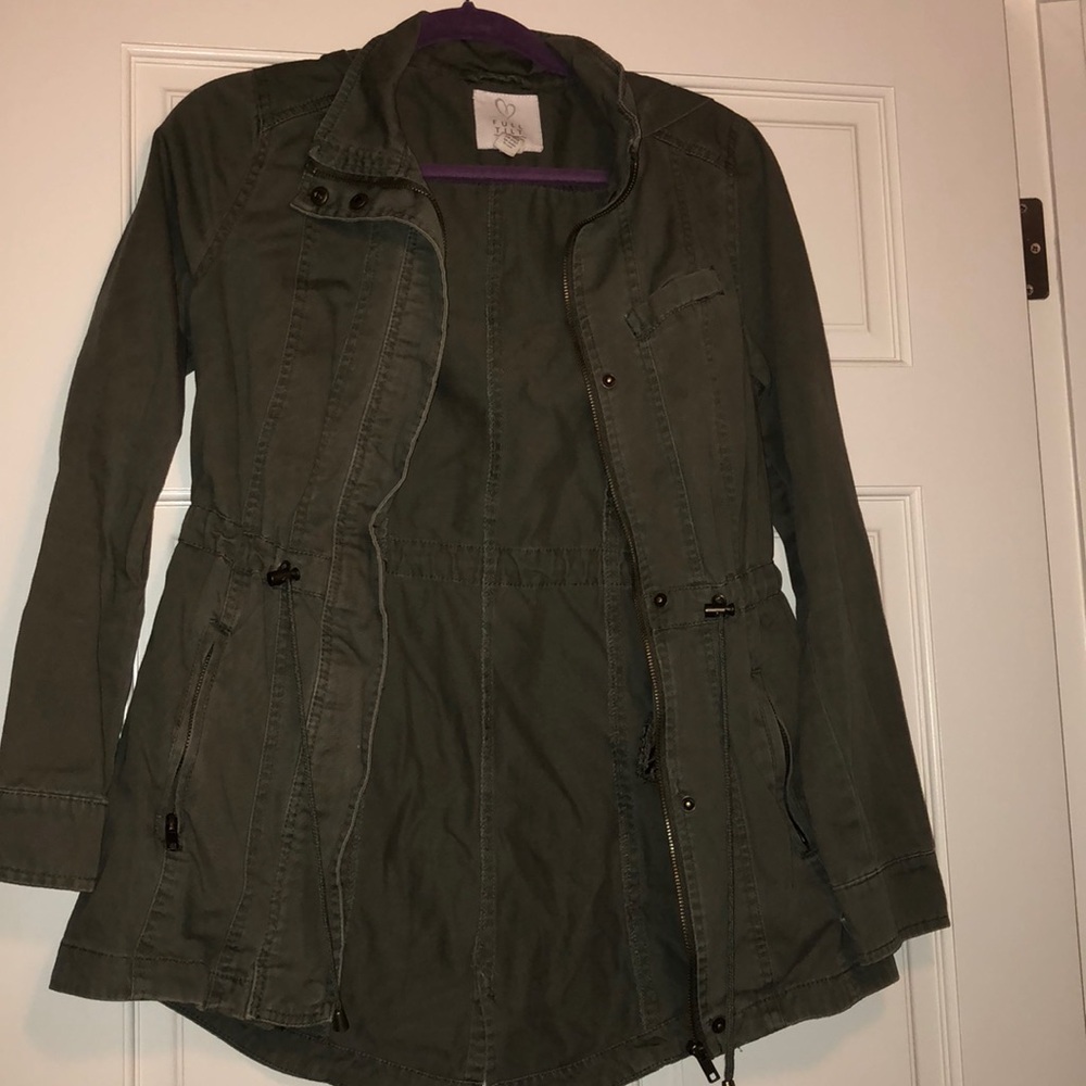 green utility jacket